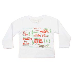 Hosszú ujjú fiú póló karácsonyi mintával