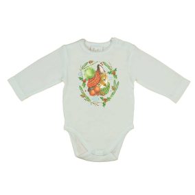 Hosszú ujjú baba body karácsonyi mintával