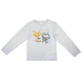 Hosszú ujjú lány póló karácsonyi mintával