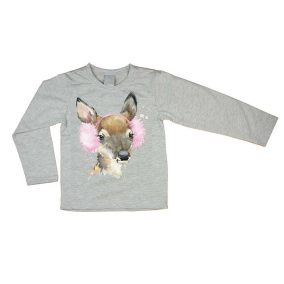 Hosszú ujjú lány póló karácsonyi mintával