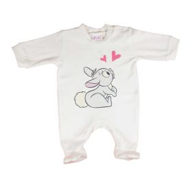 Hosszú ujjú baba rugdalózó Nyuszis mintával