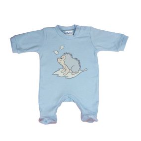 Hosszú ujjú baba rugdalózó Sünis mintával