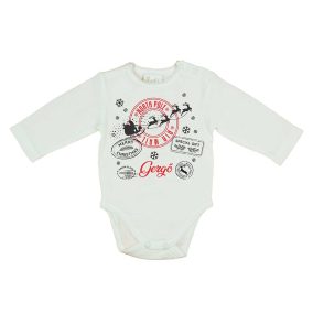  Hosszú ujjú baba body karácsonyi mintával egyedi felirattal