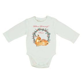   Hosszú ujjú baba body karácsonyi mintával egyedi felirattal