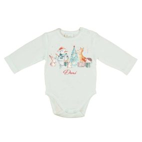   Hosszú ujjú baba body karácsonyi mintával egyedi felirattal