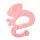 CHICCO Szilikon rágóka Super Soft Chameleon rózsaszín 2h+