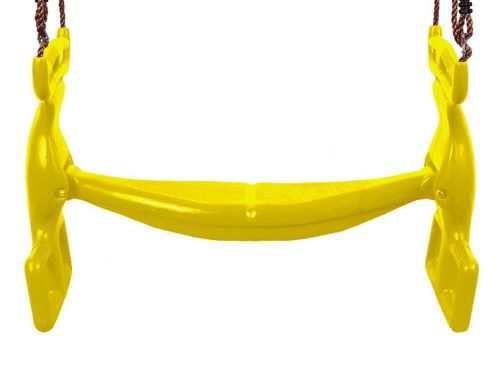 Hinta - Kétszemélyes műanyag háttalülős hinta sárga