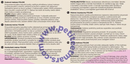 PETITE&MARS  Hordozható összehajtható matrac Foldie White