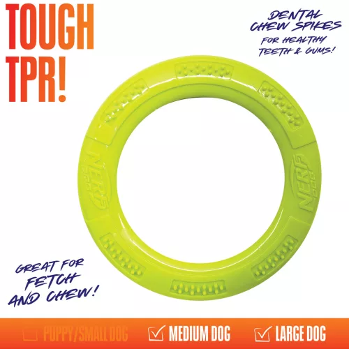 NERF DOG Kutyajáték fogászati húzókarika formájában, 23 cm