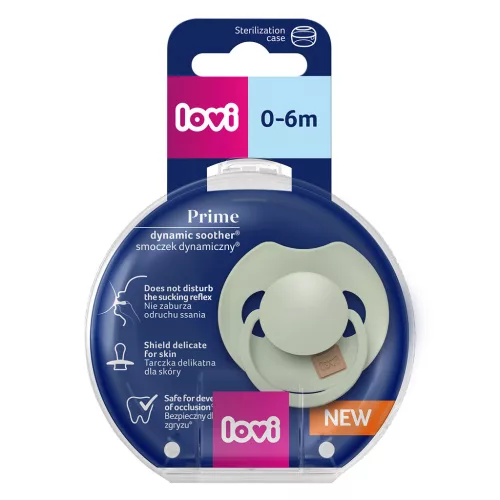LOVI Dinamikus szilikon cumi Prime 0-6m 1db Pisztácia