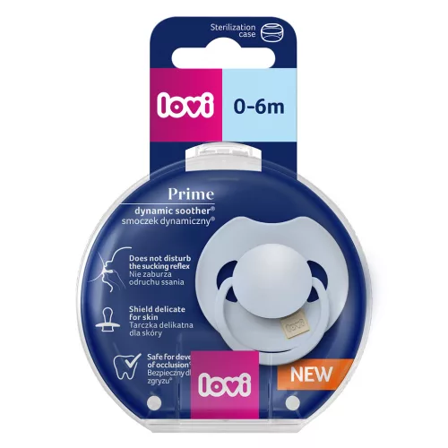 LOVI Dinamikus szilikon cumi Prime 0-6m 1db Baby Blue