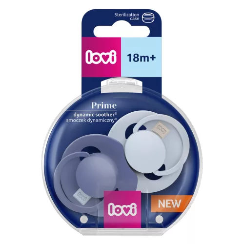 LOVI Dinamikus szilikon cumi Prime 18m+ 2db Baby Blue/Kék