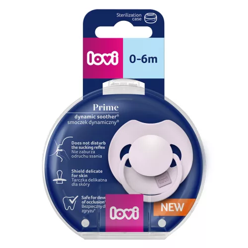 LOVI Dinamikus szilikon cumi Prime 0-6m 1db Lila