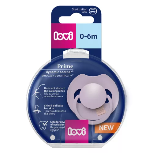 LOVI Dinamikus szilikon cumi Prime 0-6m 1db Lila