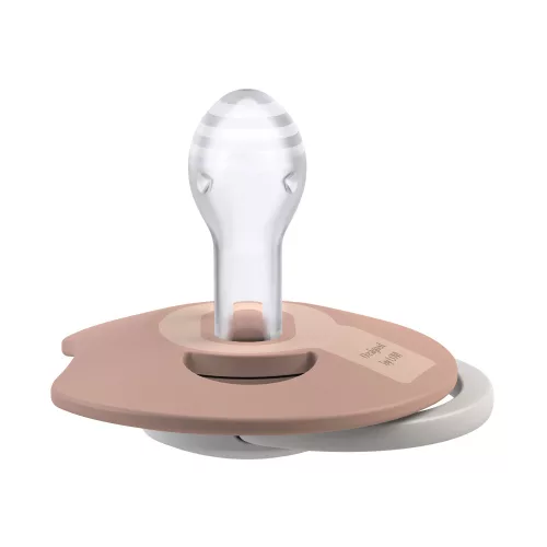 LOVI Világító szilikon dinamikus cumi Prime 18m+ 2db Elefántcsont/Rózsaszín