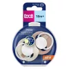 LOVI Világító szilikon dinamikus cumi Prime 18m+ 2db Elefántcsont/Rózsaszín
