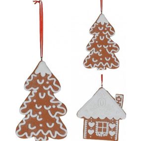 Karácsonyi dísz mézeskalács ház 11cm