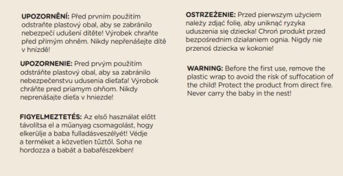 PETITE&MARS Babafészek  FEEL SAFE Light Grey 90 x 60 cm