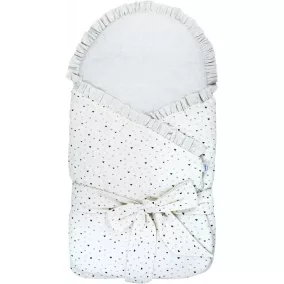 Bubaba pólya - Bézs-szürke szivecskék