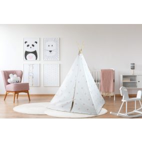   Apollo FreePlay indián játszósátor - Fehér, rózsaszín szívekkel