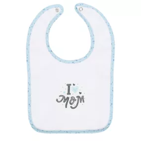 Bubaba patentos előke - I love Mom kék