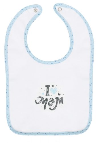Bubaba patentos előke - I love Mom kék