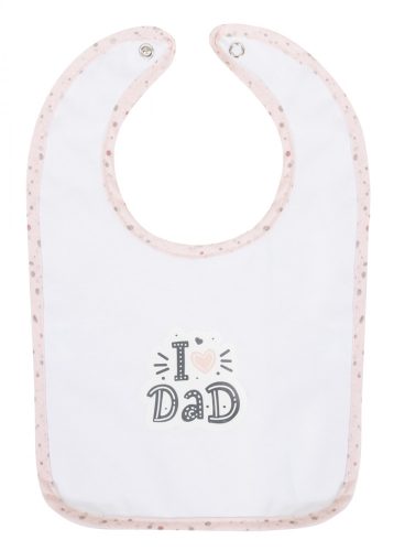 Bubaba patentos előke - I love Dad pink