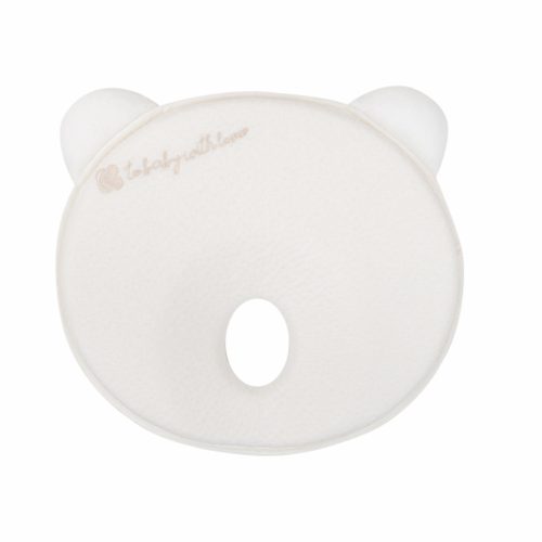 Kikkaboo laposfejűség elleni memóriahabos ergonomikus párna- Airknit maci fehér