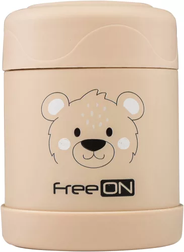 FreeON thermo ételtároló termosz 350 ml- Beige maci