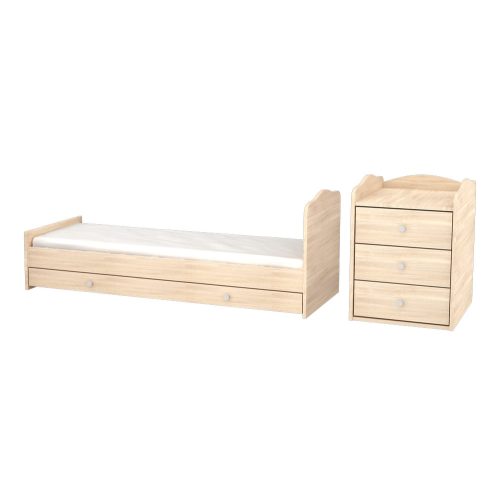 Timba Kombinált 3 fiókos gyermekágy borostyán