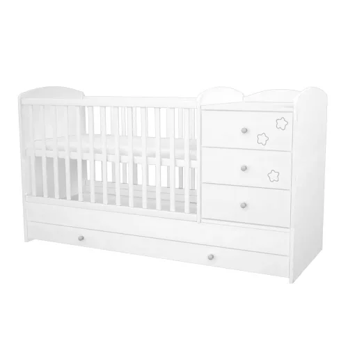 Timba Kombinált 3 fiókos gyermekágy fehér