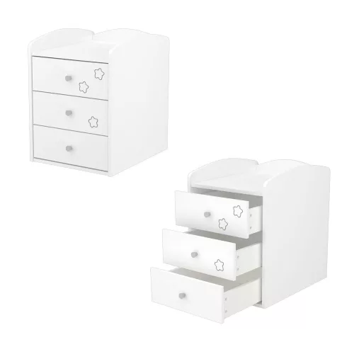 Timba Kombinált 3 fiókos gyermekágy fehér