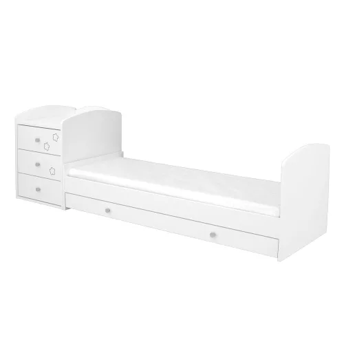 Timba Kombinált 3 fiókos gyermekágy fehér