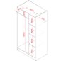 VOX Maxim 1 ajtós, polcos nagyszekrény - Fehér
