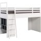 VOX Nest multifunkciós emeletes ágy 90x200cm-Larch white/graphite-Bal oldali létrával