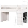 VOX Nest multifunkciós emeletes ágy 90x200 cm-Larch white/graphite jobb oldali létrával