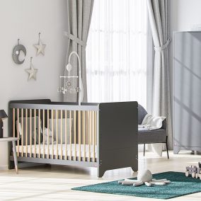   VOX Leaf 70x140-es átalakítható babaágy, kiságy- Graphite