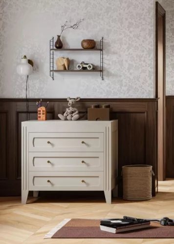 VOX Milenne 3 fiókos komód- Sand beige