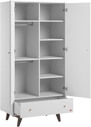 VOX Mid II kétszárnyú gardróbszekrény - fehér