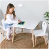 FreeON Athena gyerek fa asztal, 2 db székkel - fehér