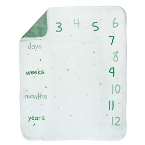   Bubaba pamut babatakaró 70x90 cm - "My first year"- Menta