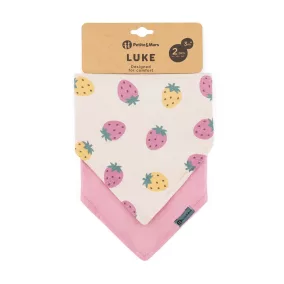   PETITE&MARS Bryndák bandana Luke 2 db Bézs Eper&Dusty Rose 3m+