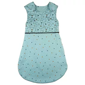 Bubaba ujjatlan pamut hálózsák 0-6 hó - Kék macis