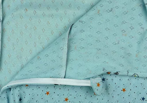 Bubaba ujjatlan pamut hálózsák 0-6 hó - Kék macis