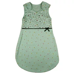 Bubaba ujjatlan pamut hálózsák 0-6 hó - Menta macis