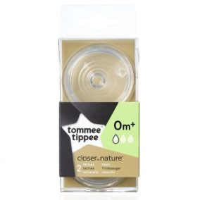   Tommee Tippee Closer to Nature cumisüveg cumi 0hó - lassú folyású 2db