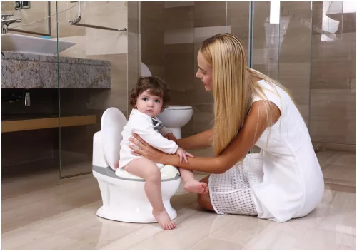 FreeON Potty - Mini wc öblítő hanggal, papírtartóval