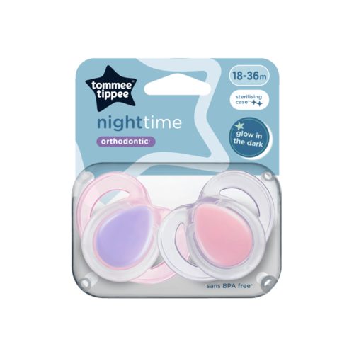 Tommee Tippee NIGHT TIME játszócumi 18-36 hó (2 db)