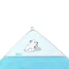 BabyOno fürdõlepedõ kapucnis bambusz 100x100cm kék jegesmedve 346/02