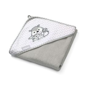   BabyOno fürdõlepedõ kapucnis bambusz 100x100cm szürke róka 346/03